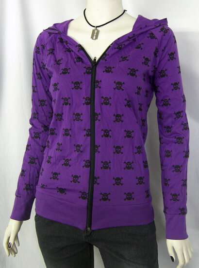 SUDADERA CALAVERAS MORADA